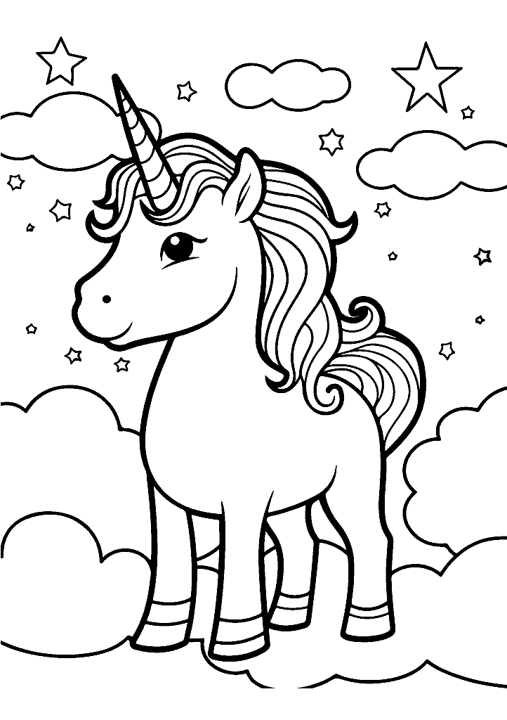 unicornio para colorir