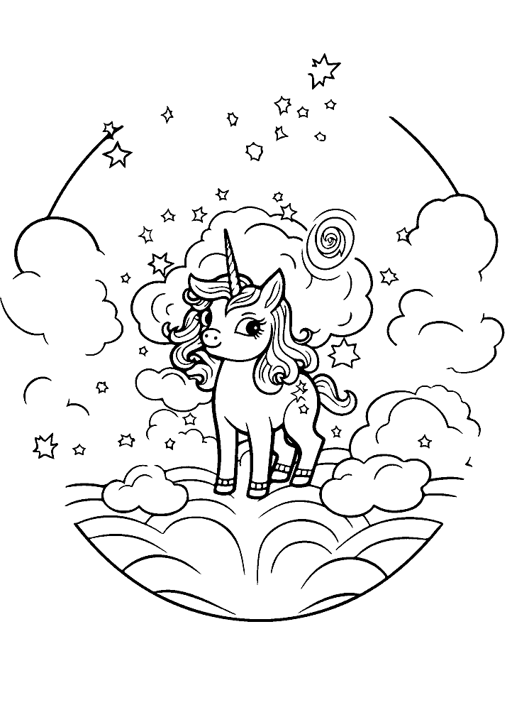 unicornio para colorir