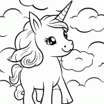 unicornio para colorir