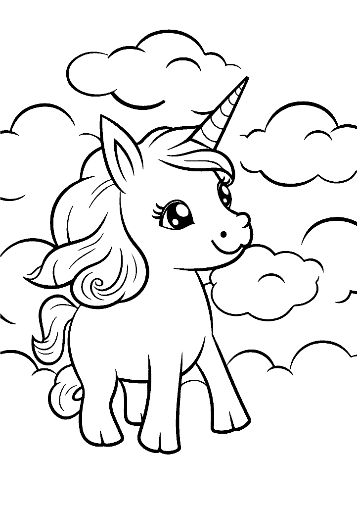 unicornio para colorir