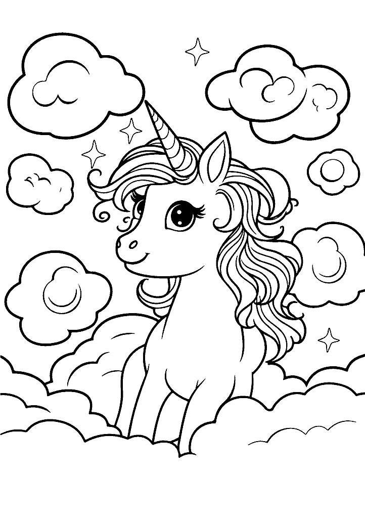 unicornio para colorir