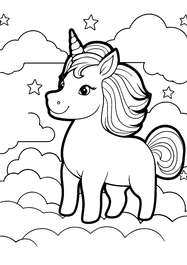 unicornio para colorir