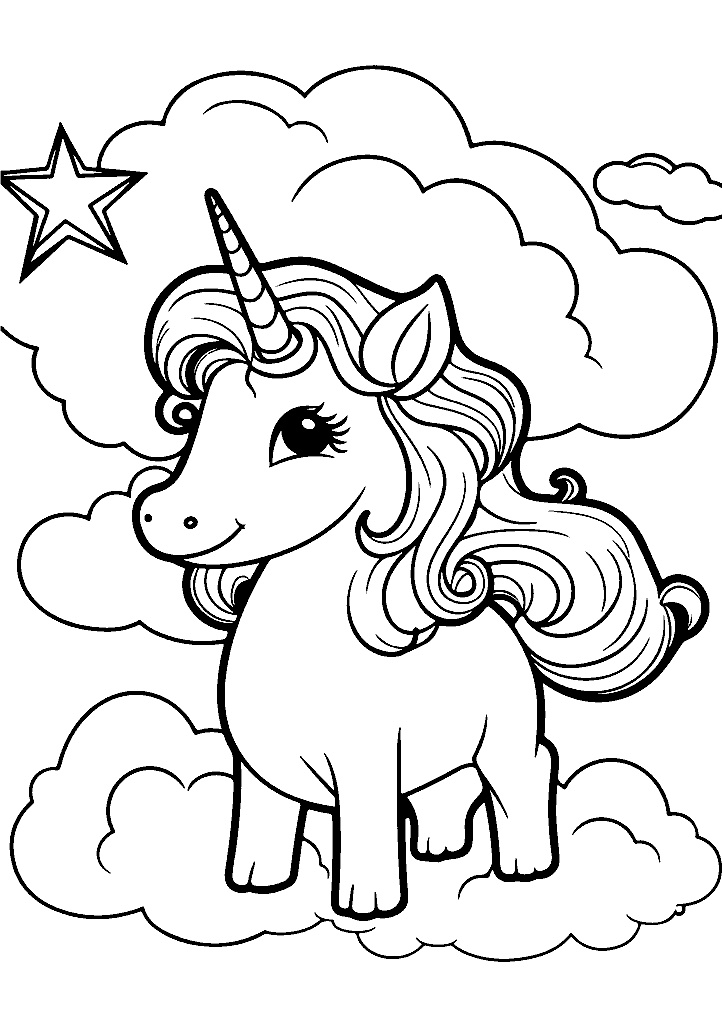 unicornio para colorir