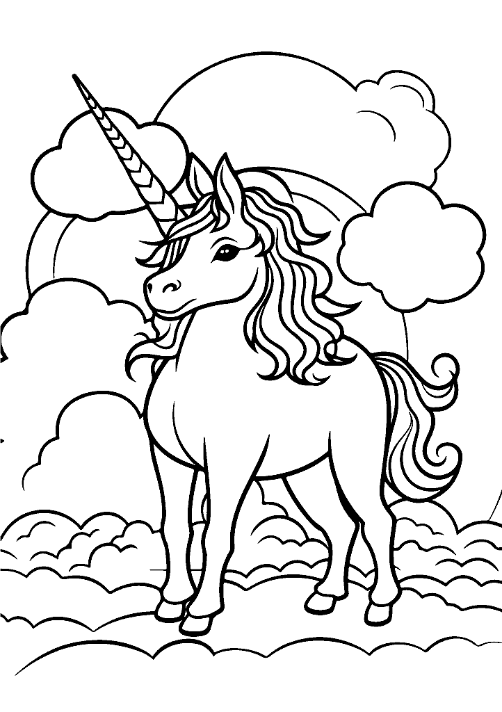 unicornio para colorir