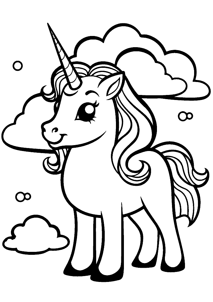 unicornio para colorir