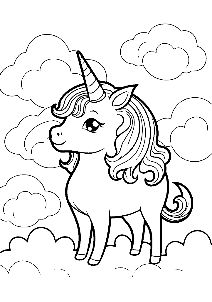 unicornio para colorir