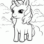 unicornio para colorir
