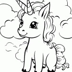 unicornio para colorir