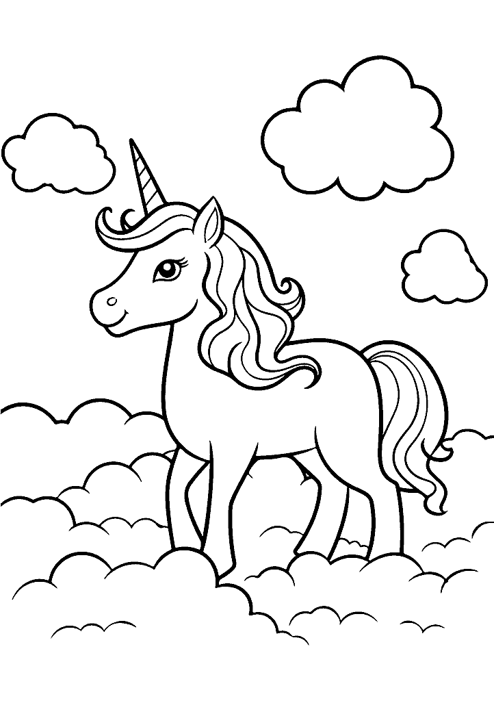 unicornio para colorir