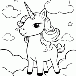 unicornio para colorir