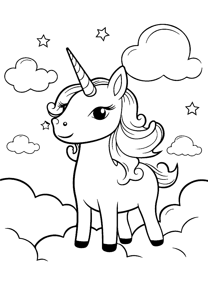 unicornio para colorir