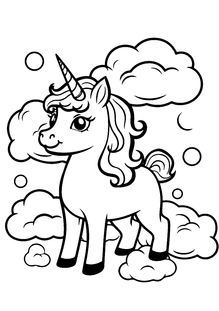 unicornio para colorir