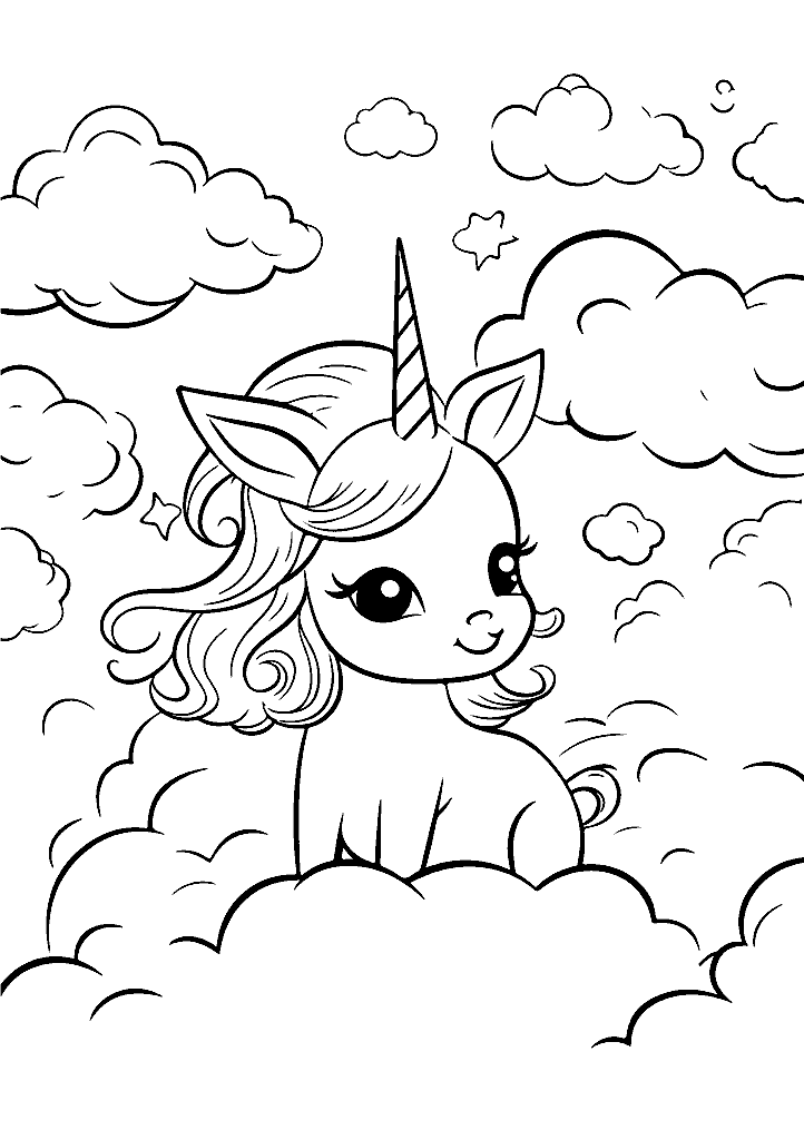 unicornio para colorir