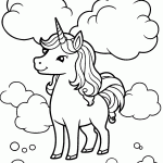 unicornio para colorir