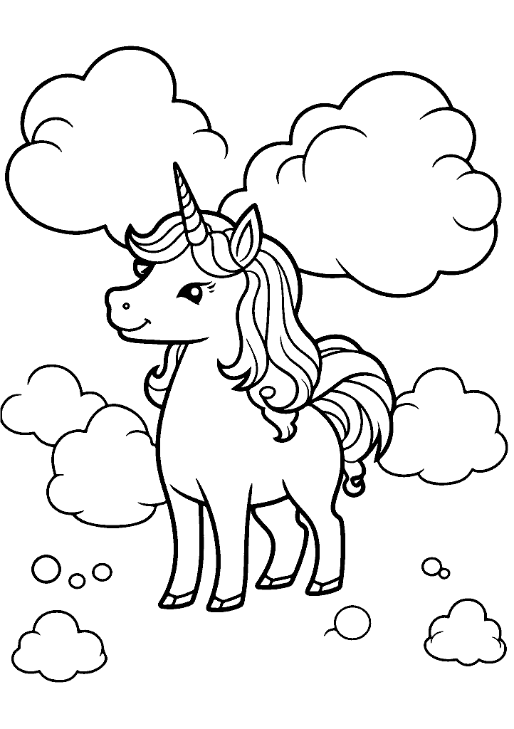 unicornio para colorir