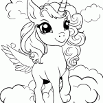 unicornio para colorir