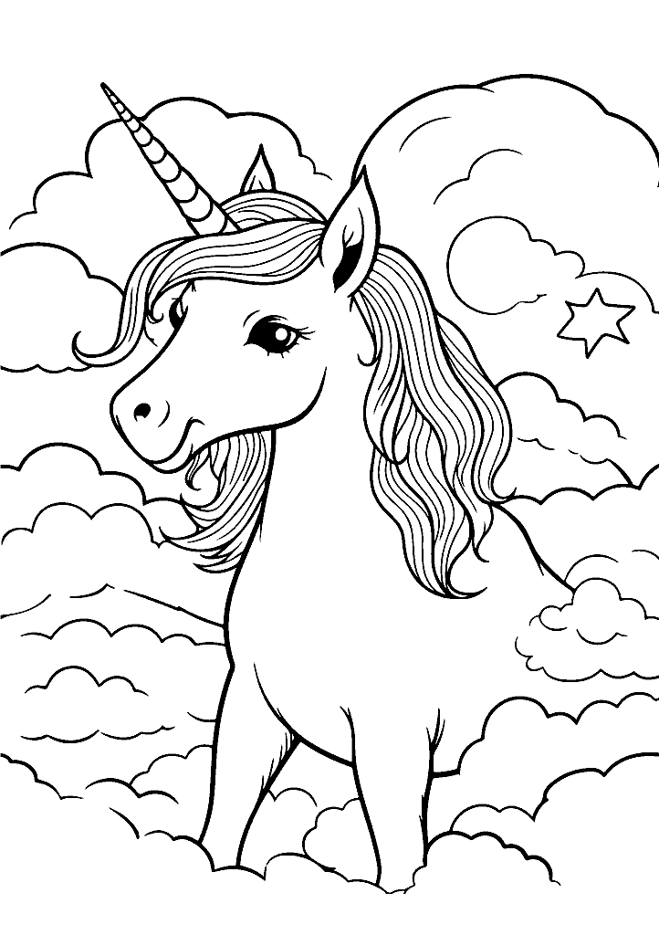 unicornio para colorir