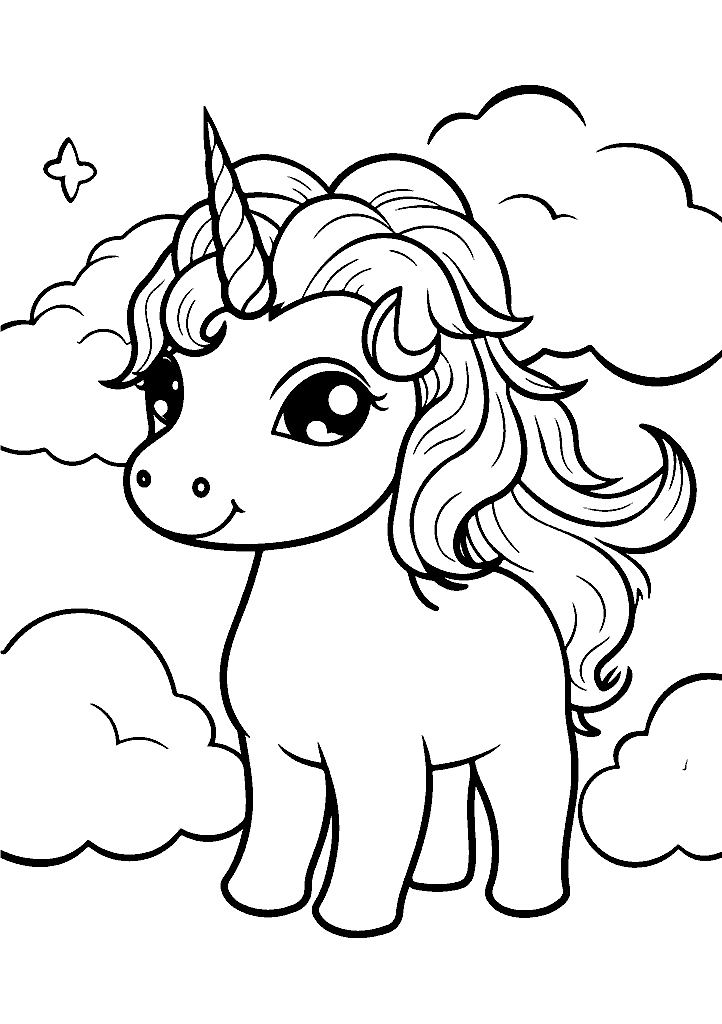 unicornio para colorir
