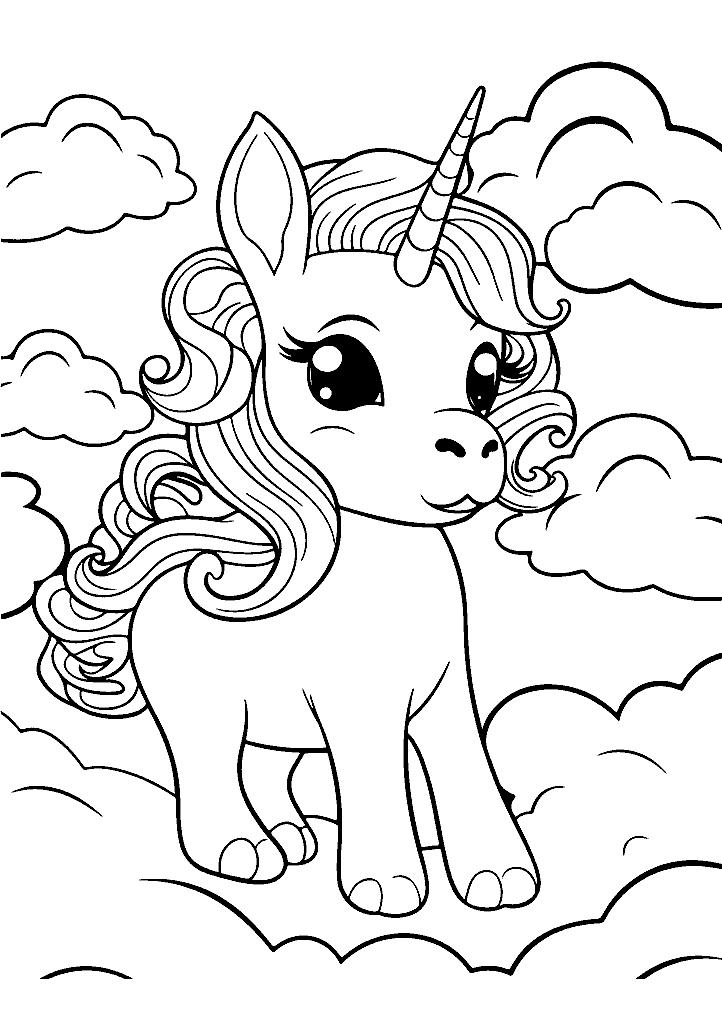 unicornio para colorir