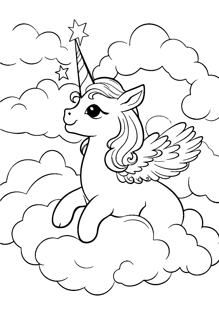 unicornio para colorir