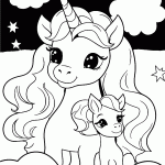 unicornio para colorir