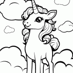 unicornio para colorir