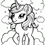 unicornio para colorir