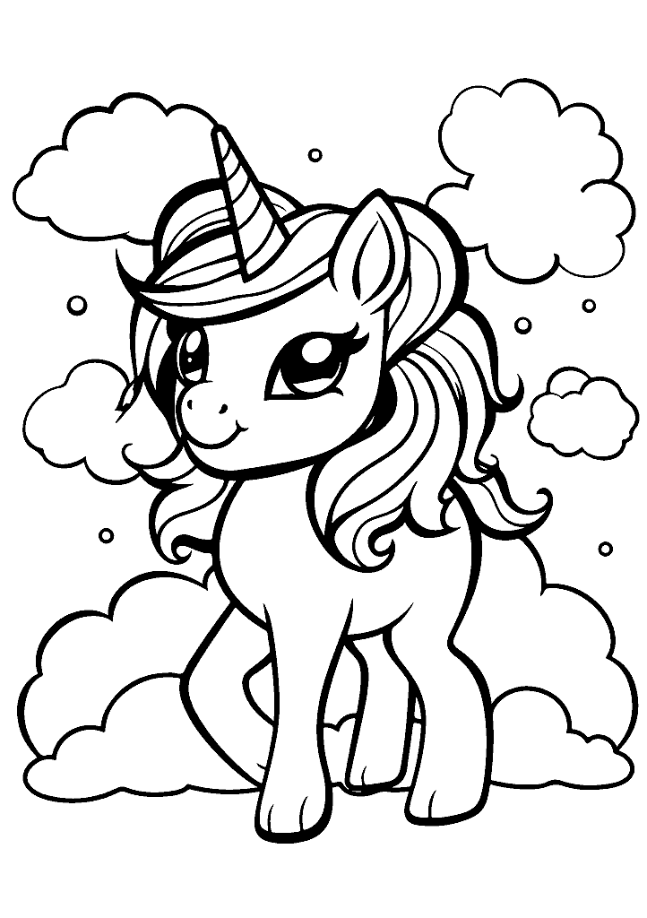 unicornio para colorir