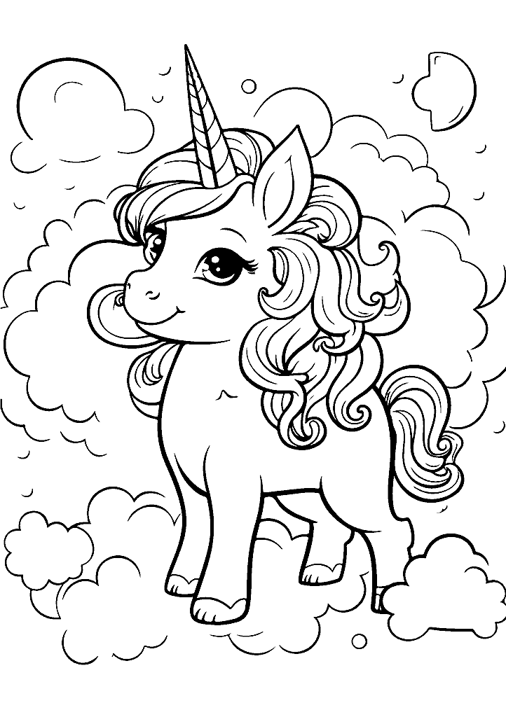 unicornio para colorir