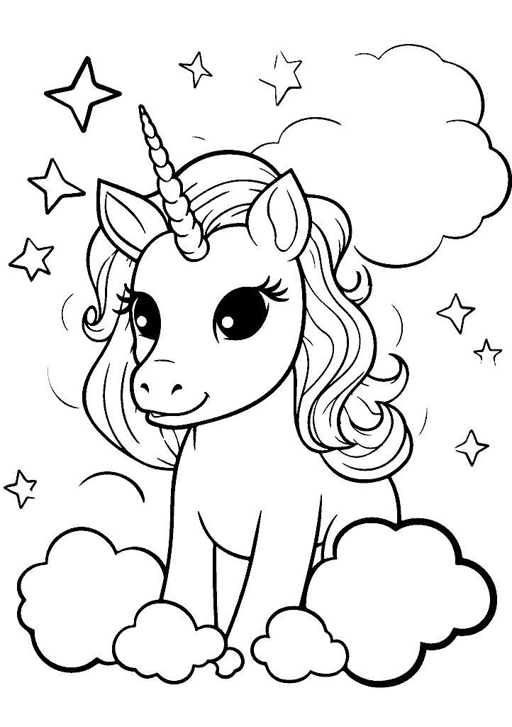 unicornio para colorir
