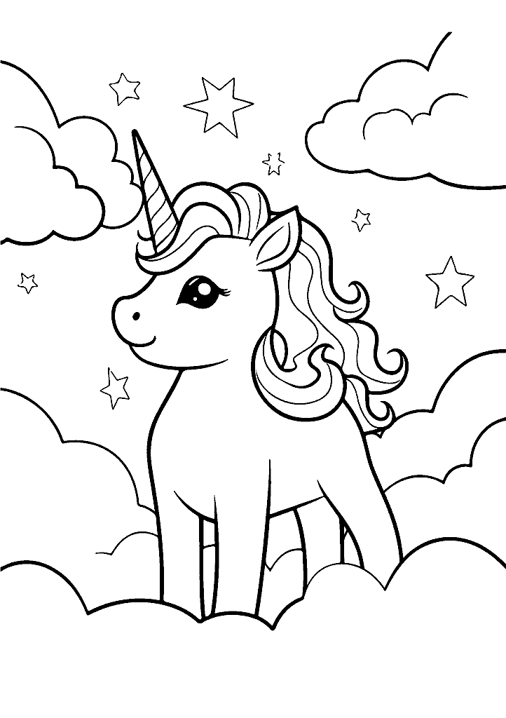 unicornio para colorir