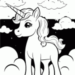 unicornio para colorir