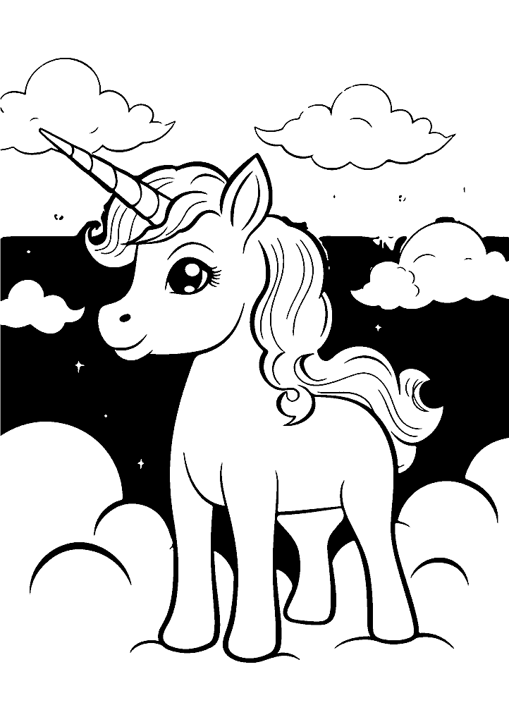 unicornio para colorir