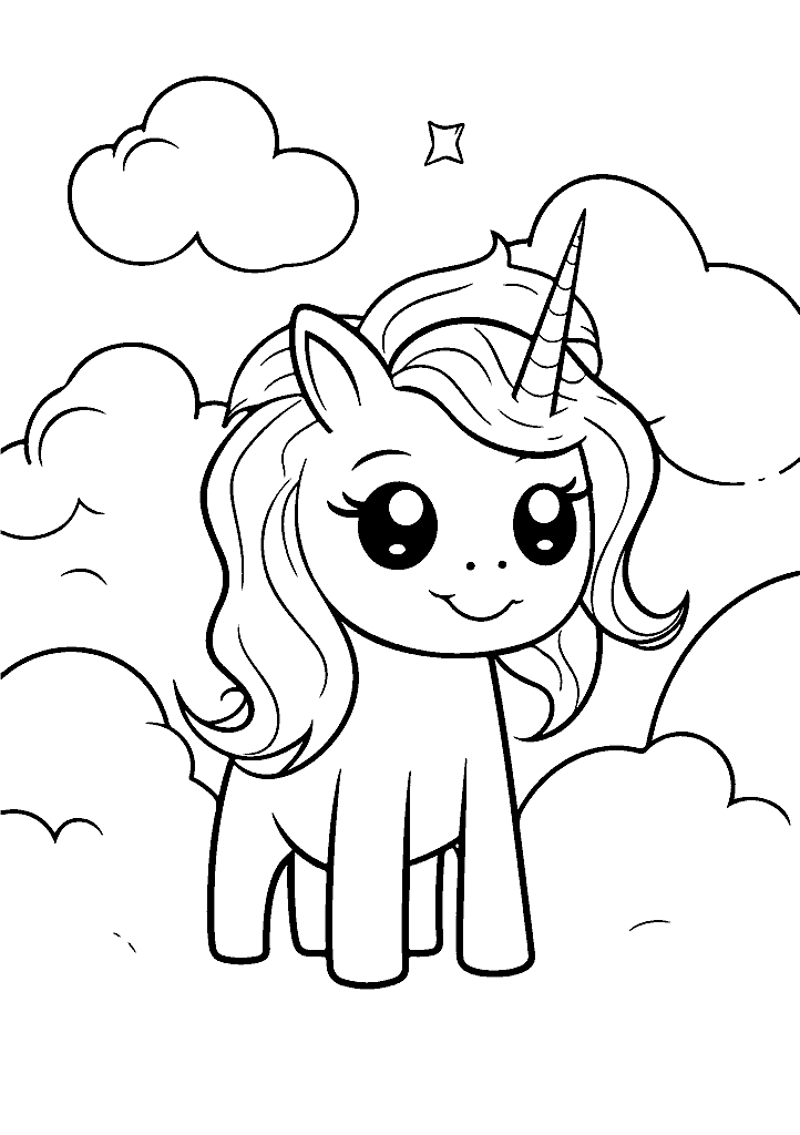 unicornio para colorir