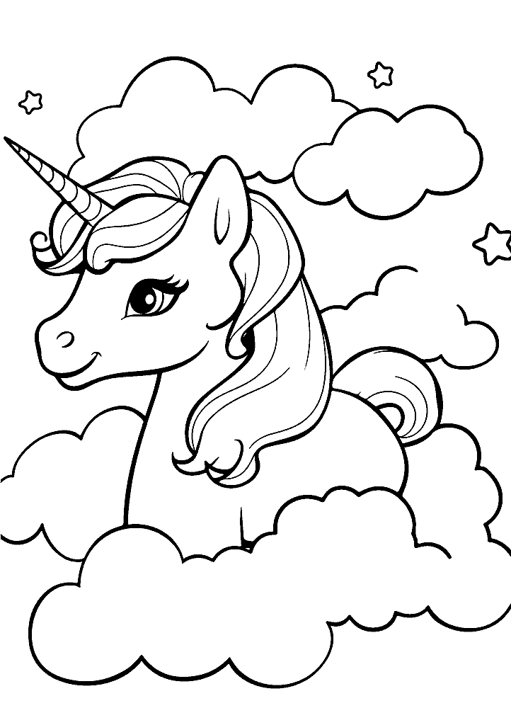 unicornio para colorir