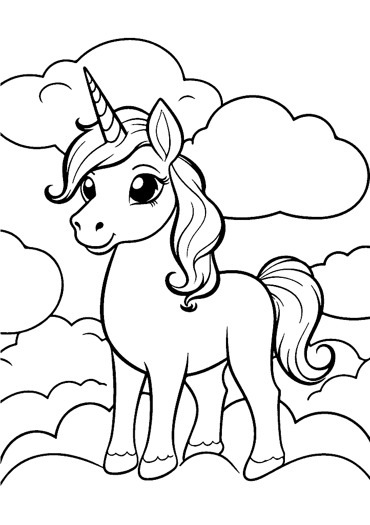 unicornio para colorir
