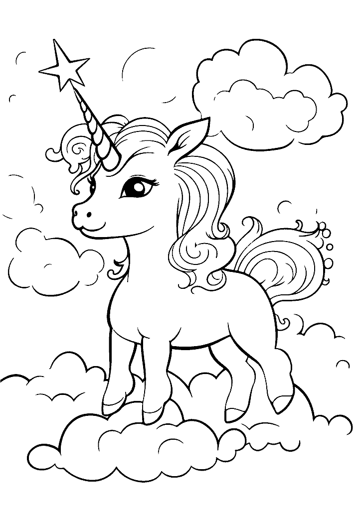 unicornio para colorir