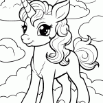 unicornio para colorir