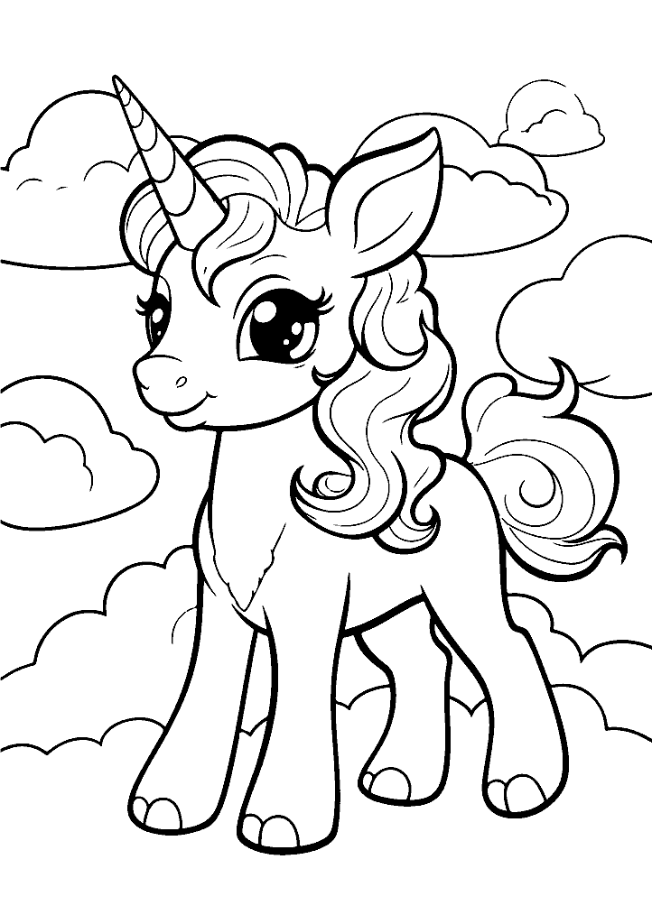 unicornio para colorir