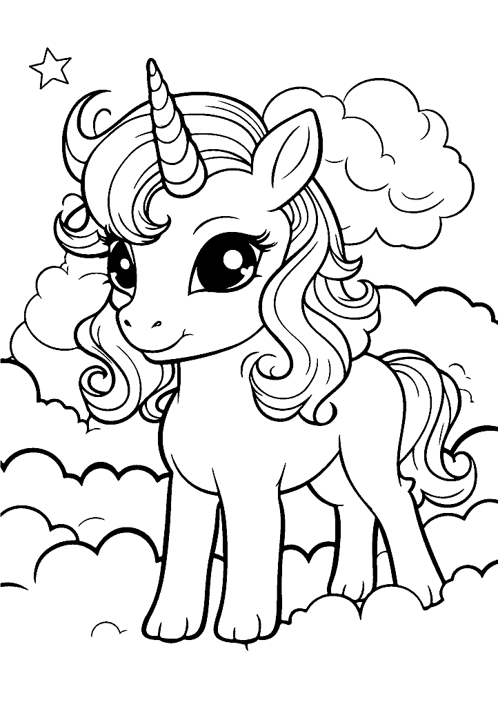 unicornio para colorir