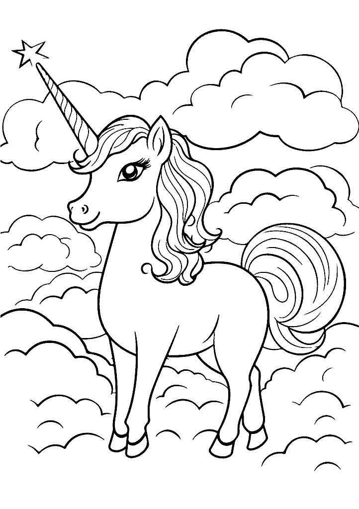 unicornio para colorir