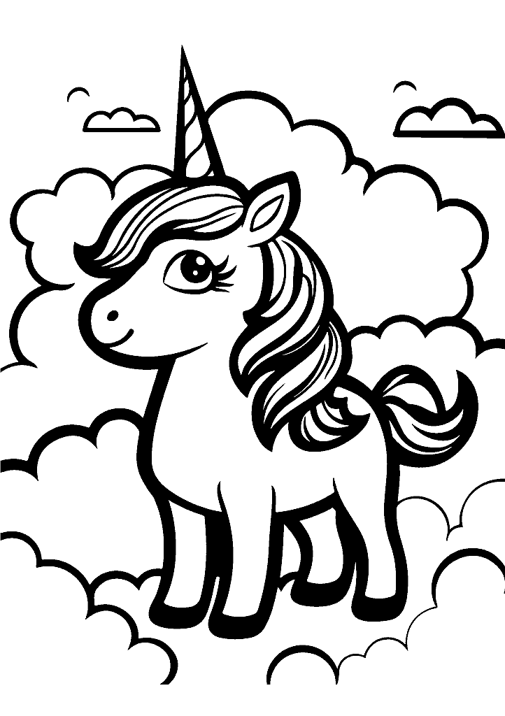 unicornio para colorir