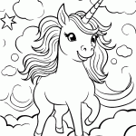 unicornio para colorir
