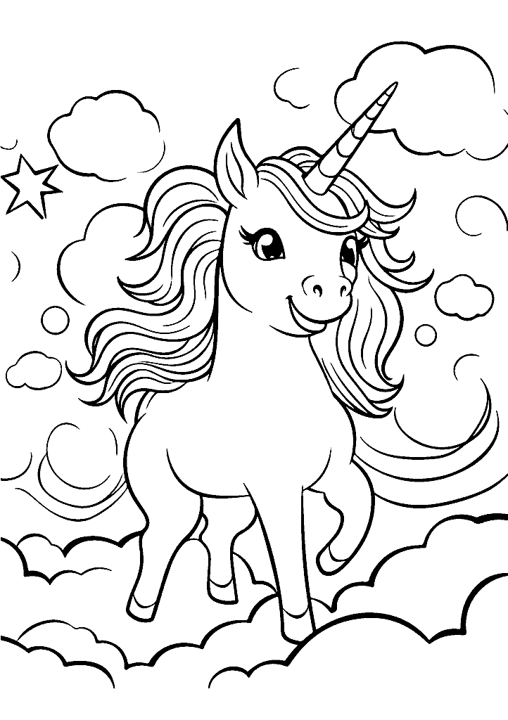 unicornio para colorir