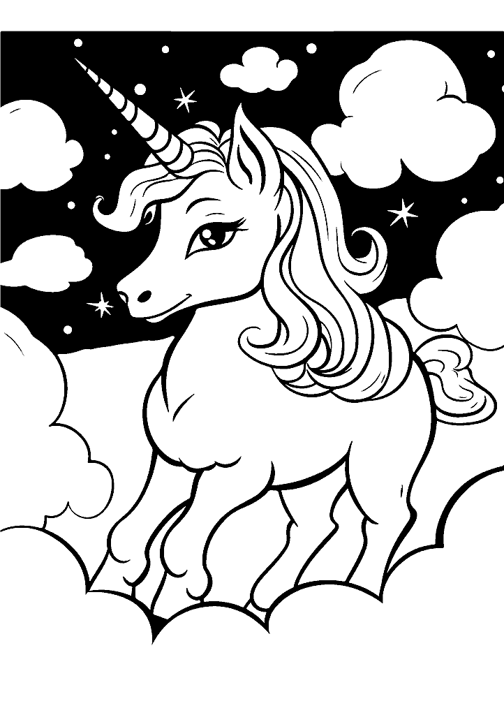 unicornio para colorir
