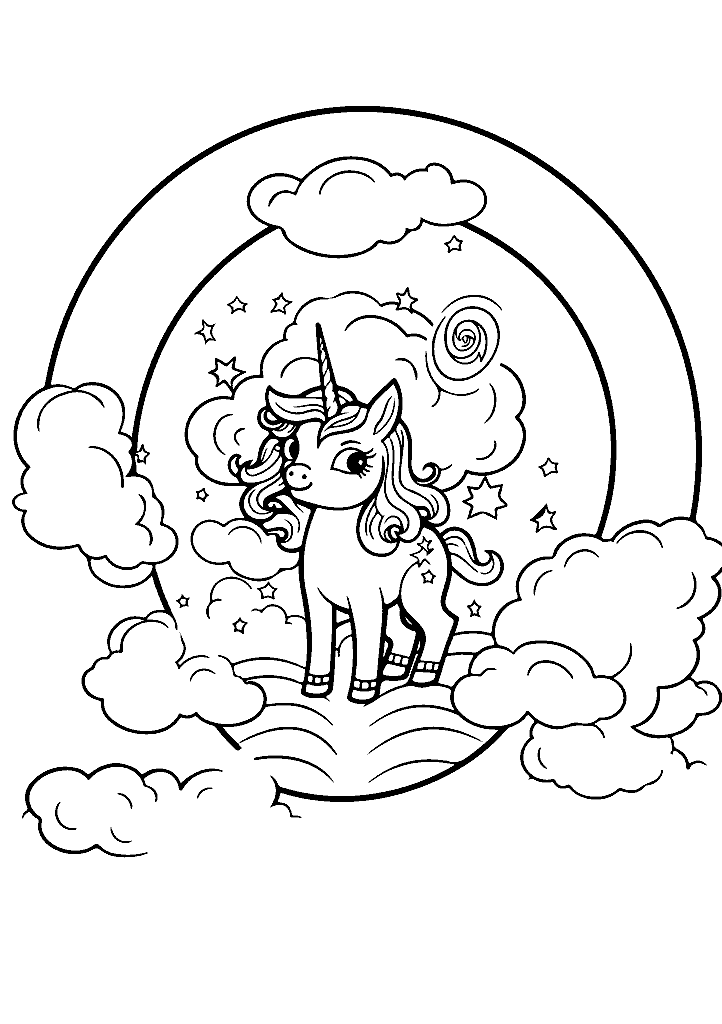 unicornio para colorir