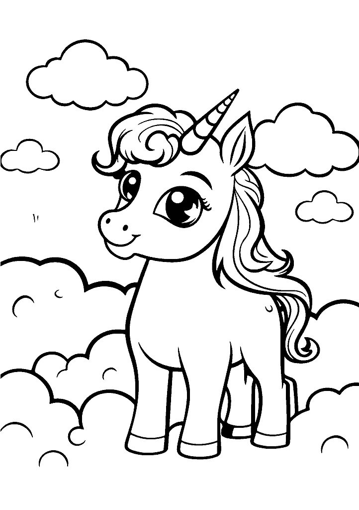 unicornio para colorir