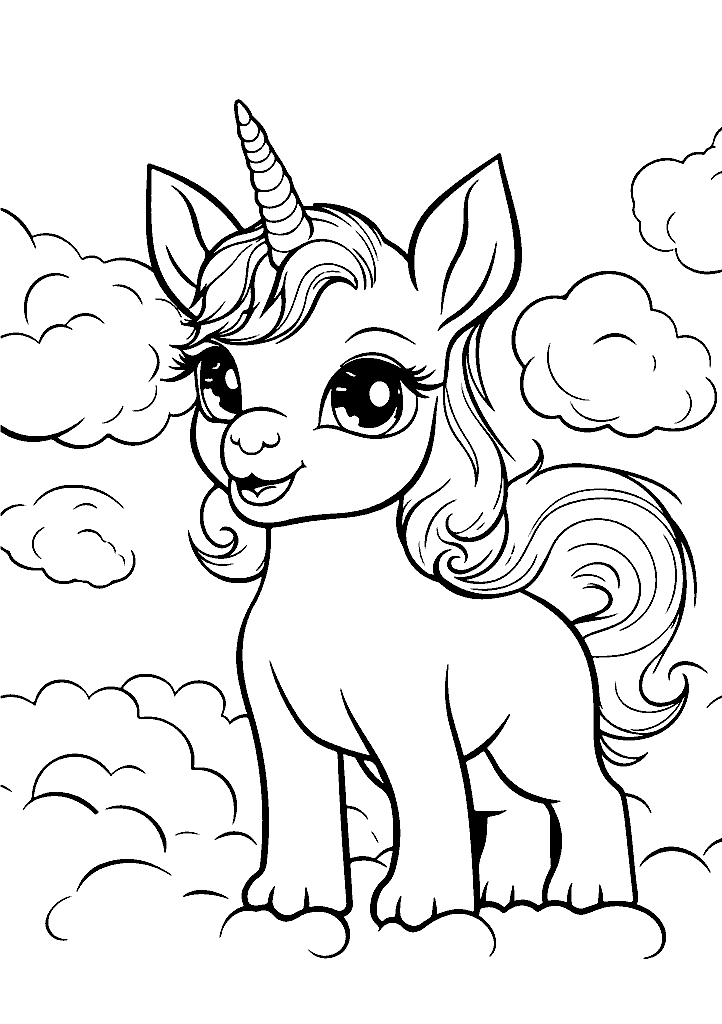 unicornio para colorir
