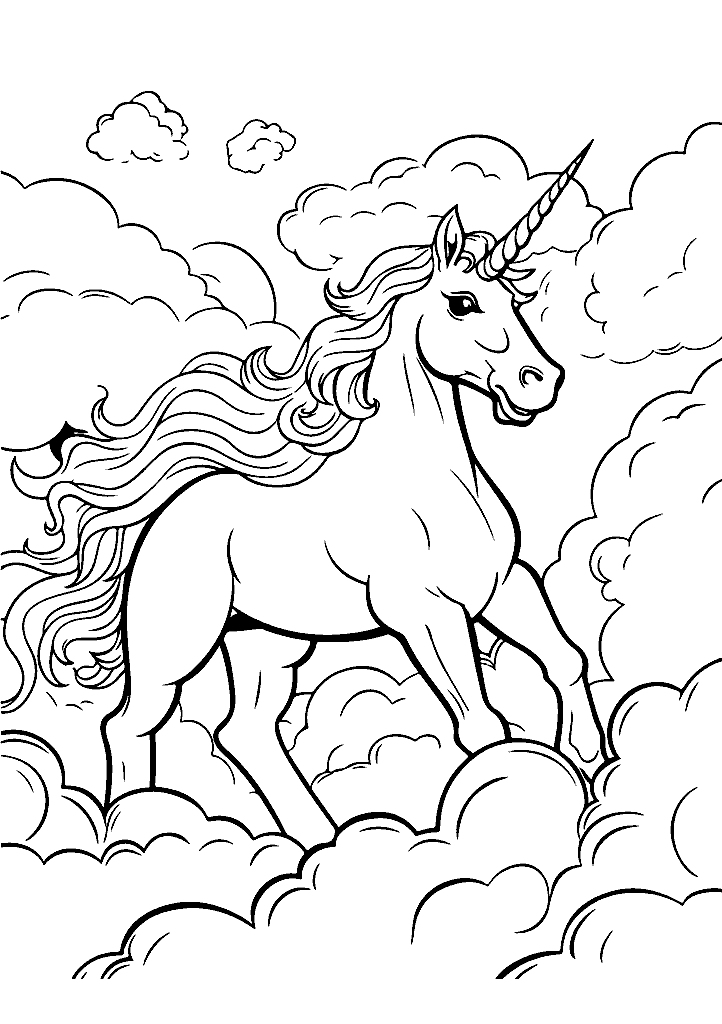 unicornio para colorir