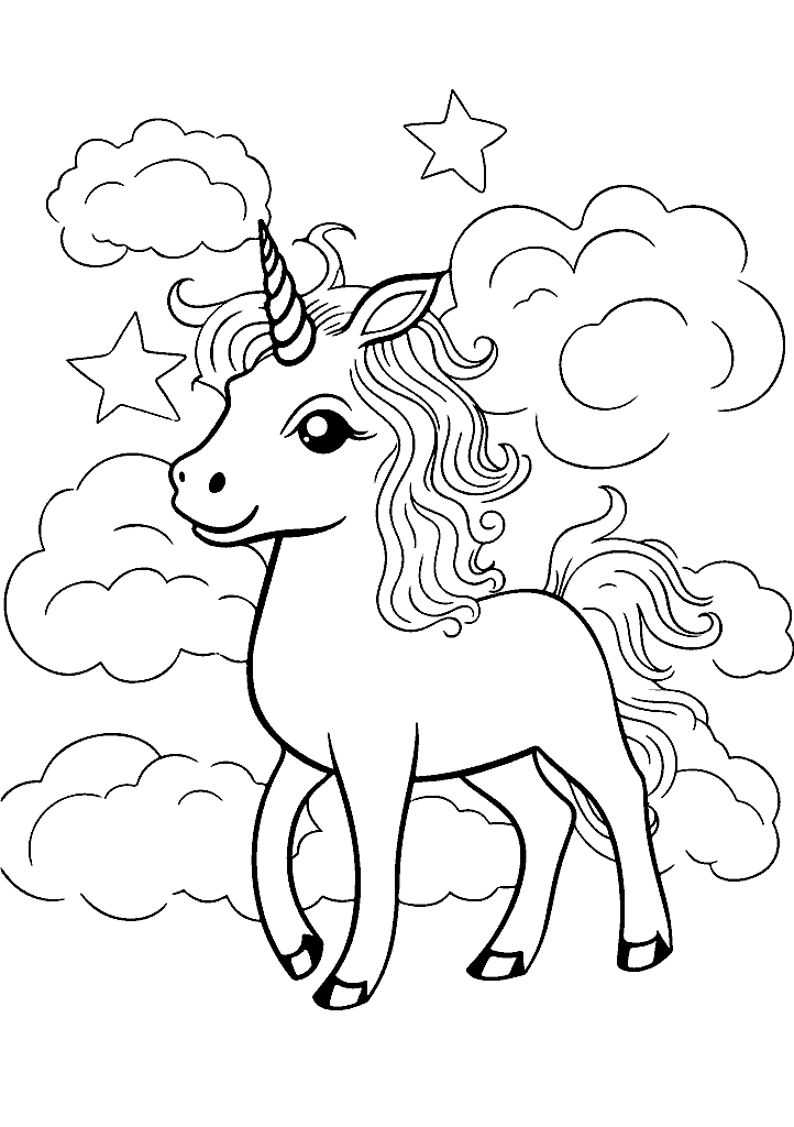unicornio para colorir